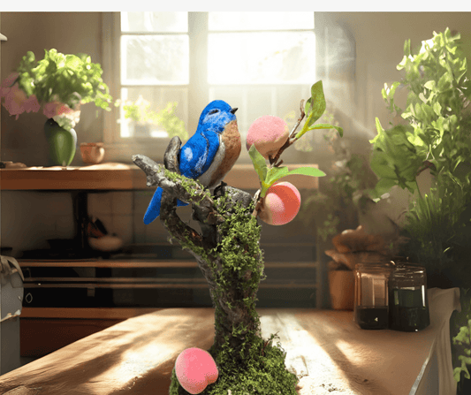The Blossom Perch – Felted Bluebird Fantasy
